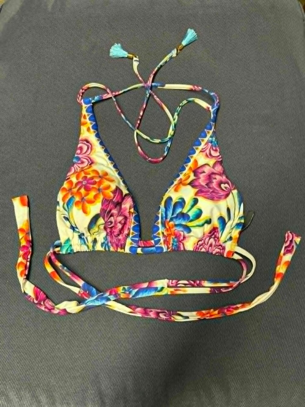 La Blanca Paradiso halter bikini top & bikini bottom Medium - Picture 7 of 13